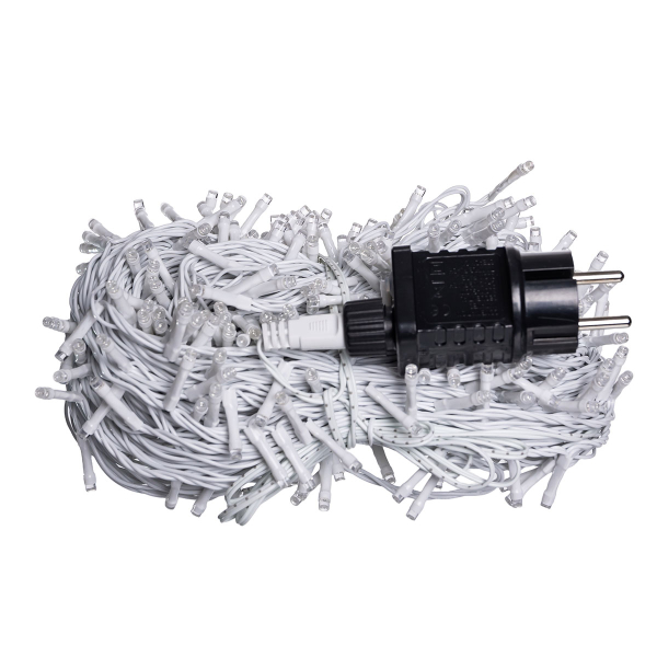 Гірлянда Різдвяна фея вулична 50 м 500 LED білий провід Синій CF500L50MWBL - фото №7