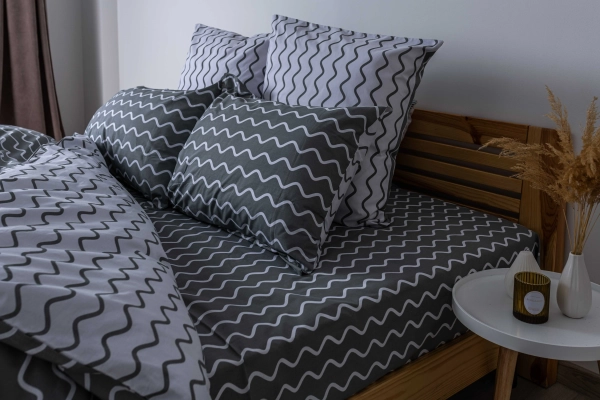 Комплект постільної білизни "ТЕП" Pearl Dream - GREY, двоспальна - фото №4