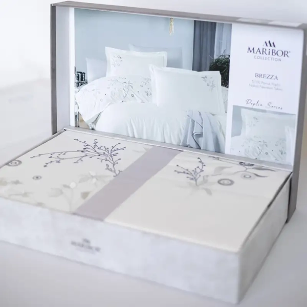 Комплект постільної білизни "MARIBOR POPLIN" Breezza cream, євро - фото №7