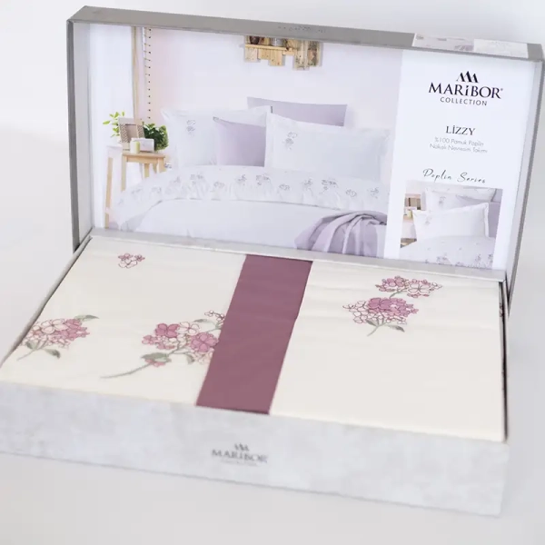 Комплект постільної білизни "MARIBOR POPLIN" Lizzy cream, євро - фото №7