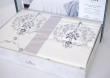 Комплект постільної білизни "MARIBOR SATIN" Damask ekru grey, євро - фото №3