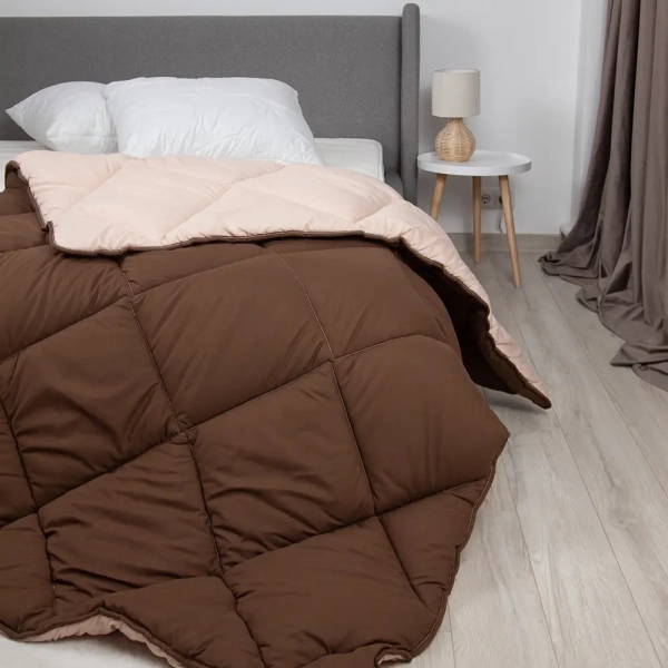 Ковдра "ALASKA" (450г/м2) Коричнева комбінована, 180x205 - фото №6