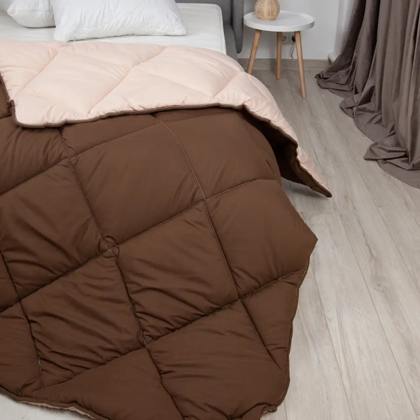 Ковдра "ALASKA" (450г/м2) Коричнева комбінована, 180x205 - фото №2