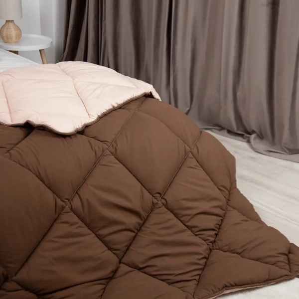 Ковдра "ALASKA" (450г/м2) Коричнева комбінована, 200x220 - фото №3