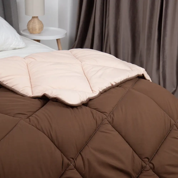 Ковдра "ALASKA" (450г/м2) Коричнева комбінована, 180x205 - фото №4