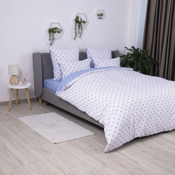 Постільна білизна ТЕП "Happy Sleep" Light Blue Dots, 50x70, полуторна - фото №3