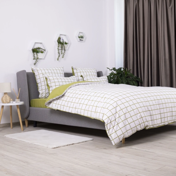 Постільна білизна ТЕП "Happy Sleep" Olive Check, 50x70, двоспальна - фото №4