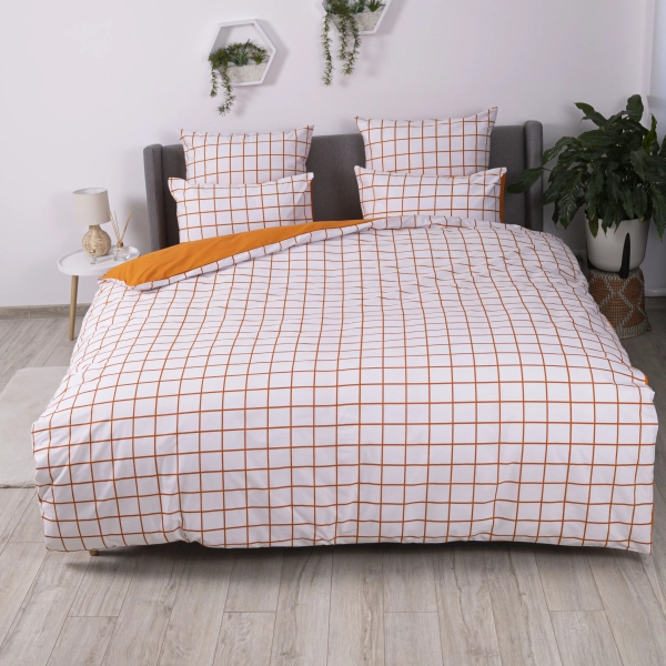 Постільна білизна "ТЕП" Terracotta Check, 70x70, євро - фото №2