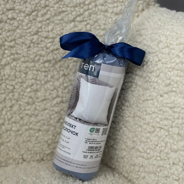 Комплект наволочок ТЕП скрутка Блакитний, 70x70 - фото №4