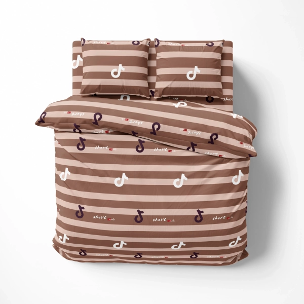 Постільна білизна ТЕП "Soft dreams" Line Brown, 70x70, двоспальна - фото №7