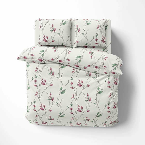 Постільна білизна ТЕП "Soft dreams" Branch on White, 70x70, євро - фото №8