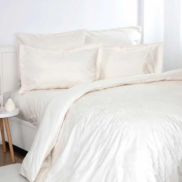 Комплект постільної білизни ТЕП "Grace Jacquard" Milky, євро - фото №2