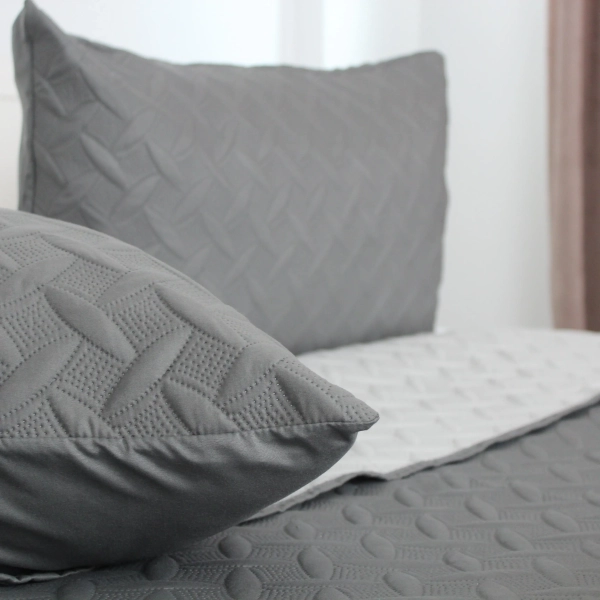 Покривало ТЕП "VINTAGE" 1 наволочка 50*70 см Сіре/Вінтаж, 150x210 - фото №4