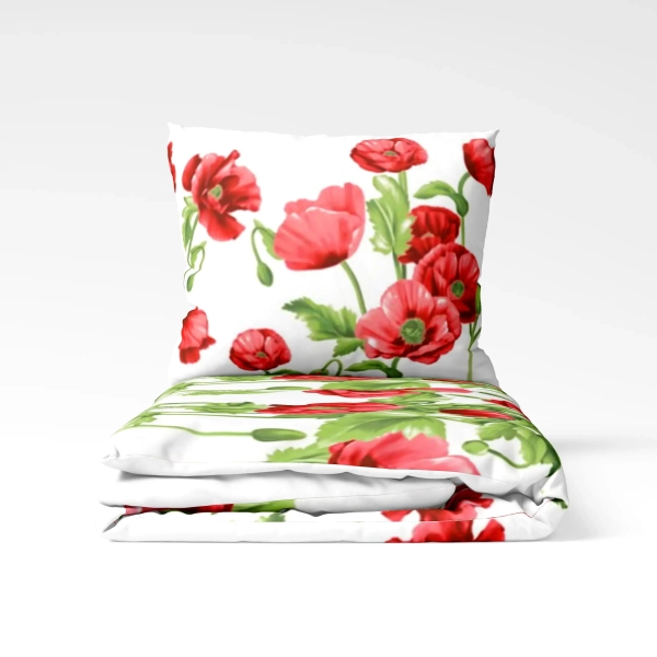 Постільна білизна "RANFORCE" Маковий букет, полуторна - фото №9
