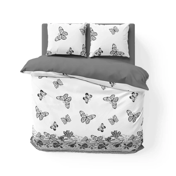 Комплект постільної білизни  ТЕП "Soft dreams" Black Butterfly, євро - фото №8