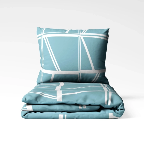 Комплект постільної білизни "ТЕП" Aqua Grid, євро - фото №2