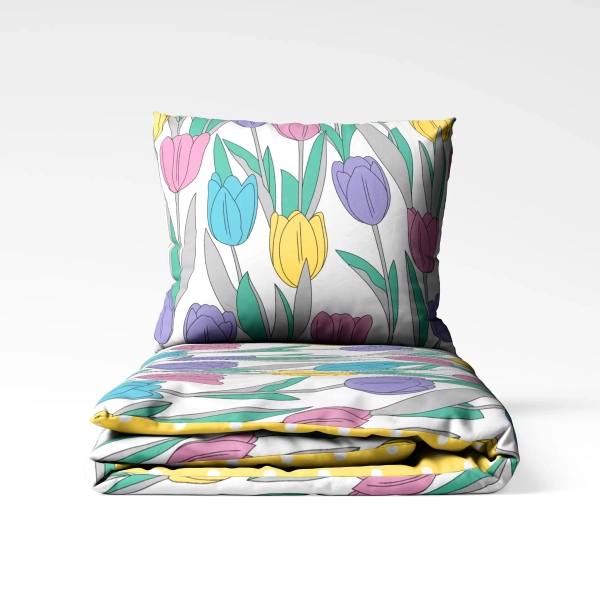 Комплект постільної білизни "ТЕП" Bright Tulips, полуторна - фото №6