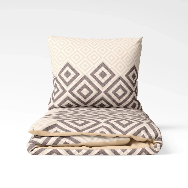 Комплект постільної білизни ТЕП "Happy Sleep" Squares Beige, полуторна - фото №2