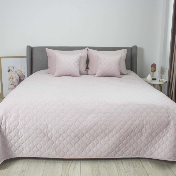 Покривало ТЕП "VELOUR" Lavender/Ромб круглий, 150x210 - фото №7