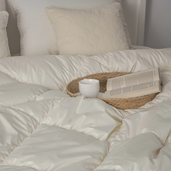 Ковдра Cloud Touch Wool молочна, 200x210 - фото №5