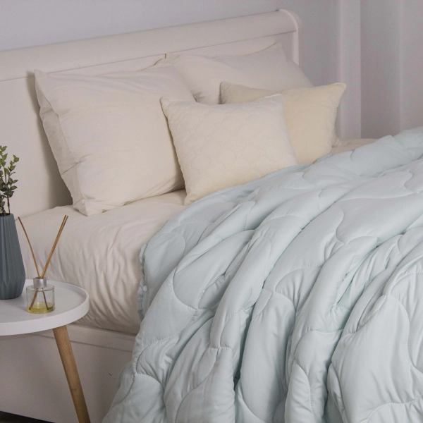 Ковдра Duo Season м'ятна/молочна, 150x210 - фото №7