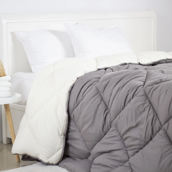 Ковдра FRIENDLY "ALASKA" Темно-сіре/молочне, 200x220 - фото №7