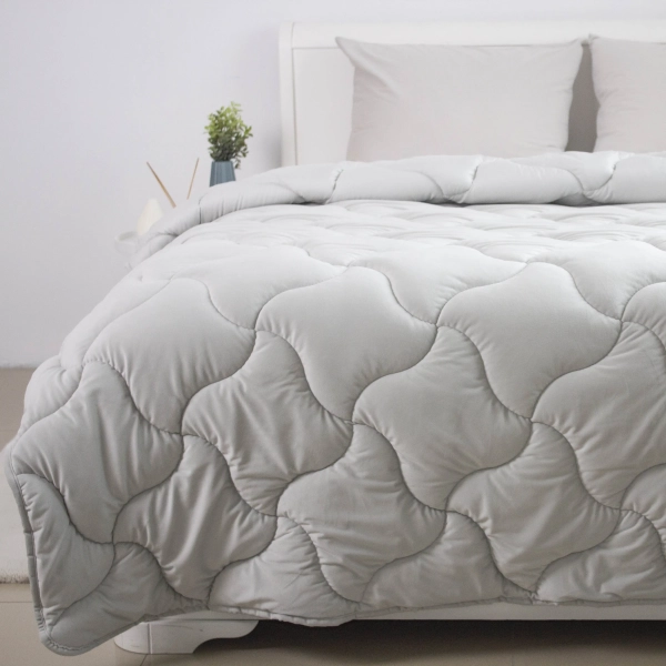 Ковдра ТЕП "VELOUR" Світло - сіра, 200x210 - фото №7