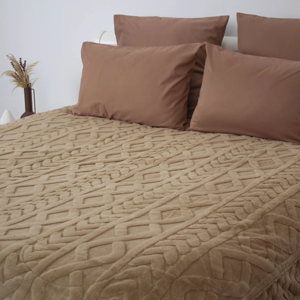 Покривало ТЕП "SOFT ANGORA" з наволочками, бежеве, 240x260 - фото №6
