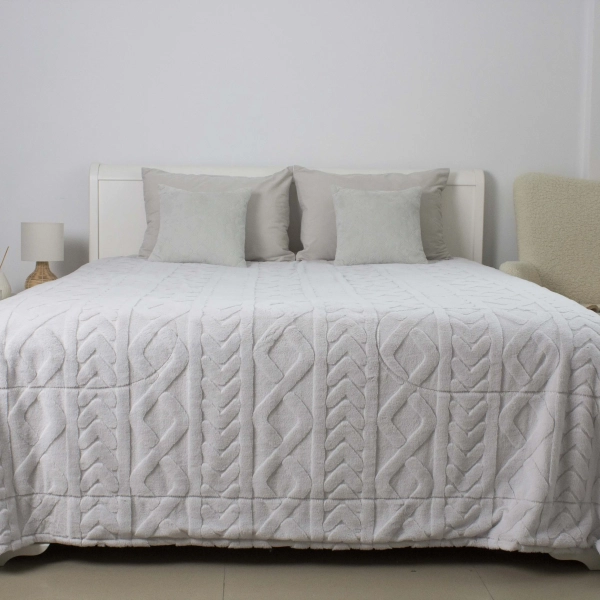 Покривало ТЕП "SOFT ANGORA" з наволочками, сіре, 240x260 - фото №7