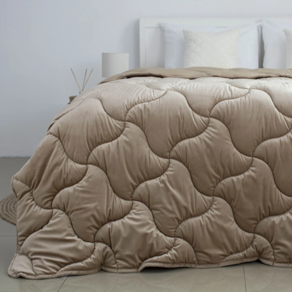 Ковдра ТЕП "VELOUR" Золотий беж, 200x210 - фото №2