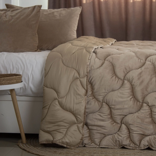 Ковдра ТЕП "VELOUR" Золотий беж, 200x210 - фото №3