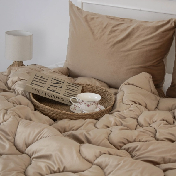 Ковдра ТЕП "VELOUR" Золотий беж, 180x210 - фото №5