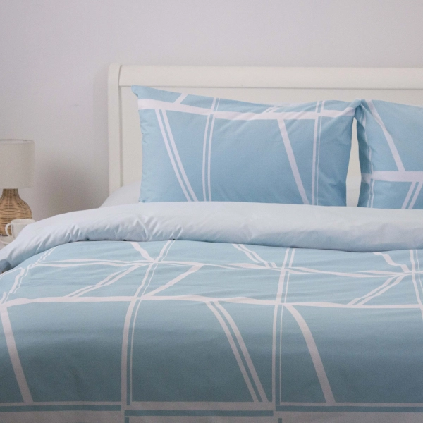 Комплект постільної білизни ТЕП "Happy Sleep" Aqua Grid, сімейна - фото №6