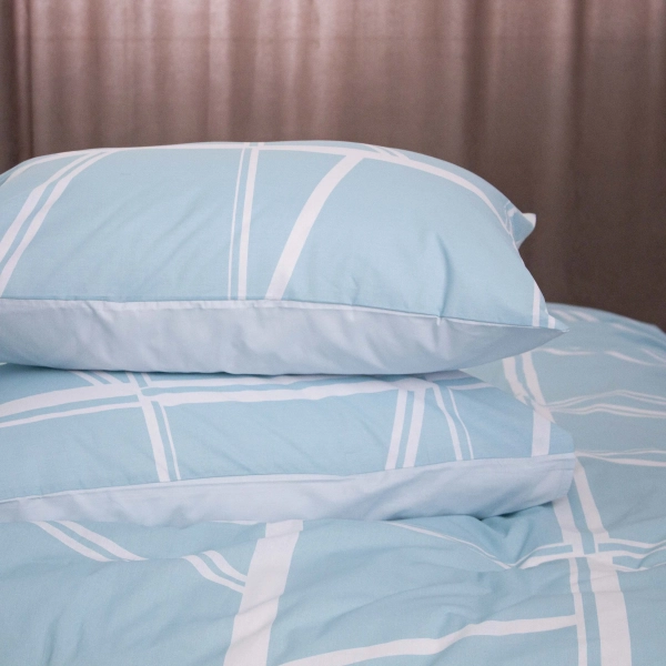 Комплект постільної білизни ТЕП "Happy Sleep" Aqua Grid, полуторна - фото №7