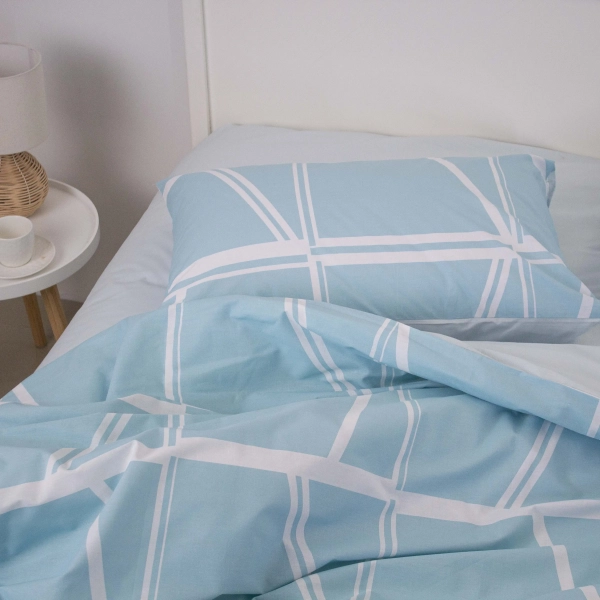 Комплект постільної білизни ТЕП "Happy Sleep" Aqua Grid, сімейна - фото №8