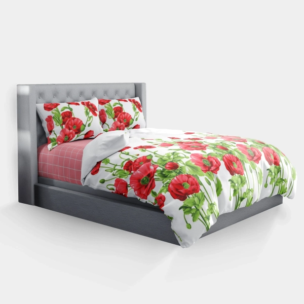 Постільна білизна "RANFORCE" Маковий букет, полуторна - фото №10