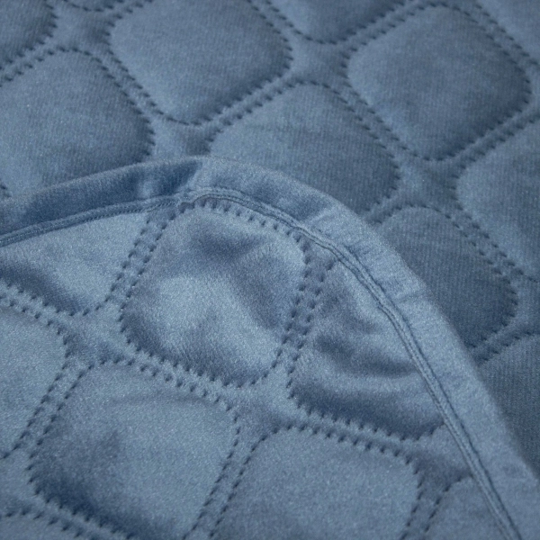 Покривало ТЕП "VELOUR" Azure blue/Ромб круглий, 150x210 - фото №15