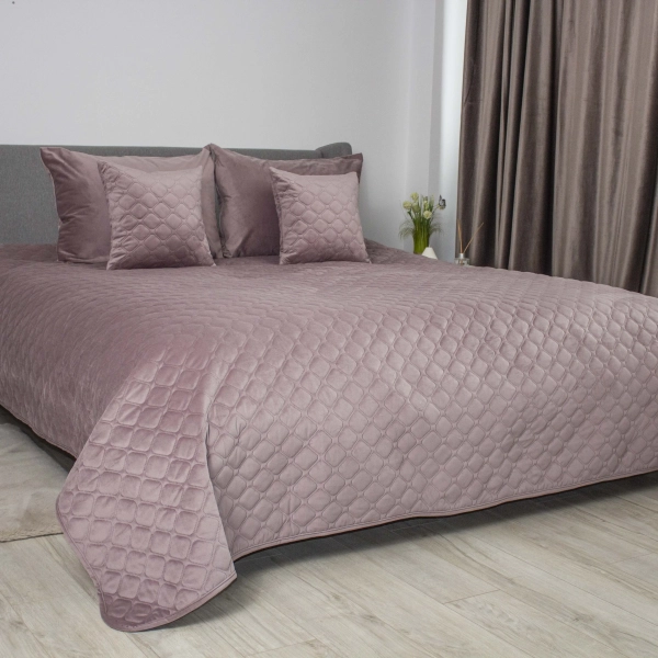 Покривало ТЕП "VELOUR" Elderberry/Ромб круглий, 150x210 - фото №9