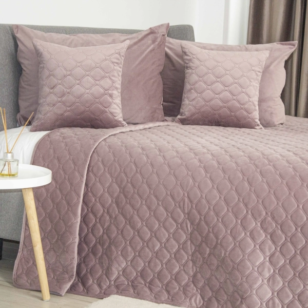 Покривало ТЕП "VELOUR" Elderberry/Ромб круглий, 150x210 - фото №12