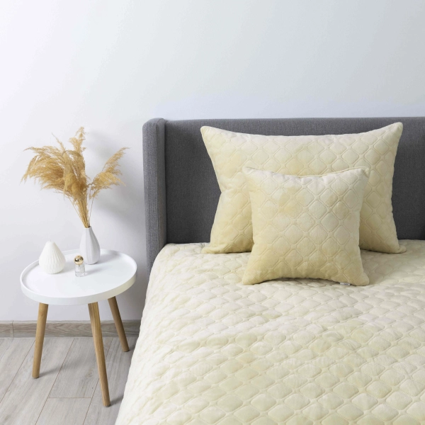 Покривало ТЕП "VELOUR" Бежеве/Ромб прямий, 150x210 - фото №12