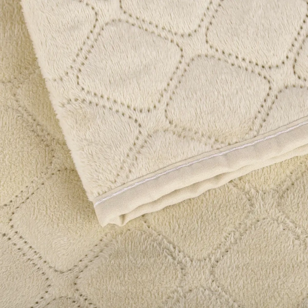 Покривало ТЕП "VELOUR" Бежеве/Ромб прямий, 150x210 - фото №13