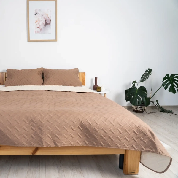 Покривало ТЕП "VINTAGE" 1 наволочка 50*70 см Капучіно/Вінтаж, 180x240 - фото №5