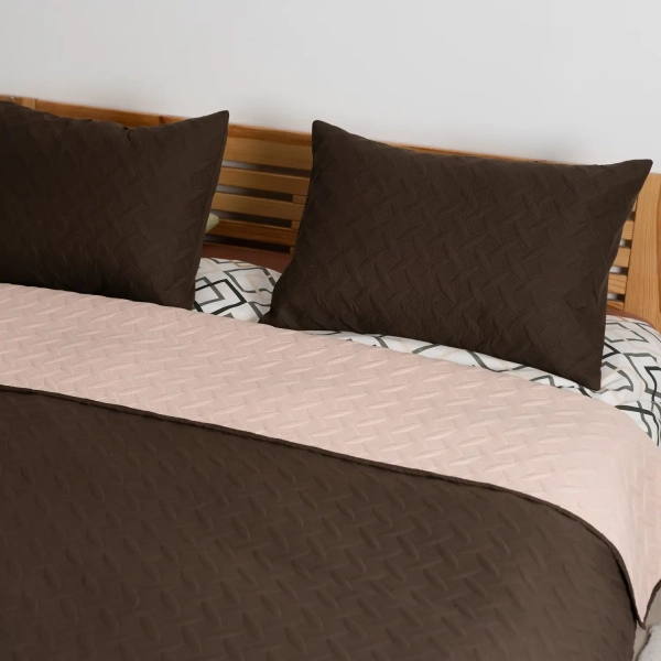 Покривало ТЕП "VINTAGE" 1 наволочка 50*70 см Коричневе/Вінтаж, 180x240 - фото №5