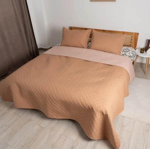 Покривало ТЕП "VINTAGE" 1 наволочка 50*70 см Кофейне/Вінтаж, 180x240 - фото №4