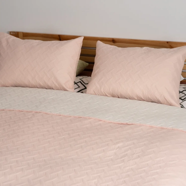 Покривало ТЕП "VINTAGE" 1 наволочка 50*70 см Пудрове/Вінтаж, 180x240 - фото №5