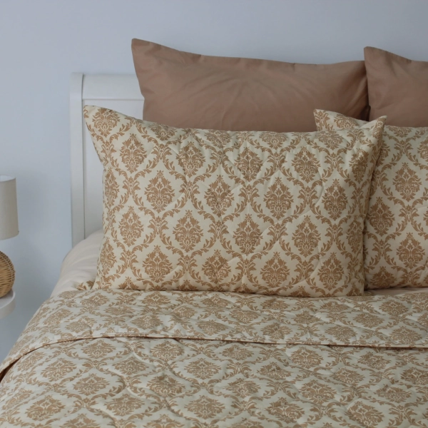 Покривало ТЕП "ELEGANT COTTON" 2 наволочки 50*70 см Beige Fantasy, 220x240 - фото №11