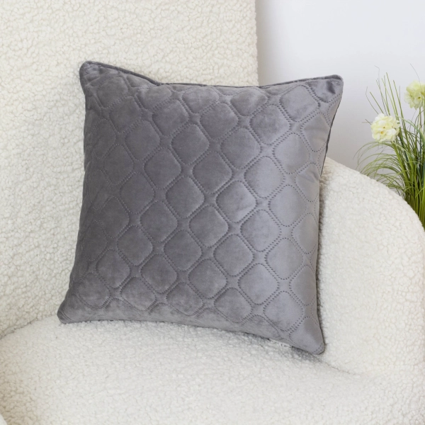 Подушка декоративна "VELURE" Dark Grey, 40x40 - фото №3