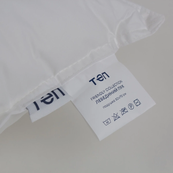 Подушка FRIENDLY ТЕП "ЛЕБЕДИНИЙ ПУХ" тік, 70x70 - фото №7