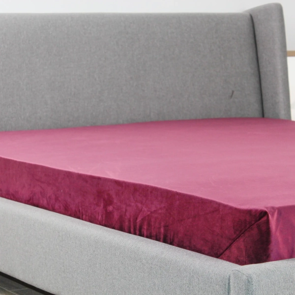 Простирадло ТЕП "VELOUR" з резинкою бордове - фото №3