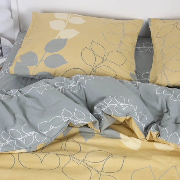 Комплект постільної білизни ТЕП "Soft dreams" Grey Leaf, сімейна - фото №8
